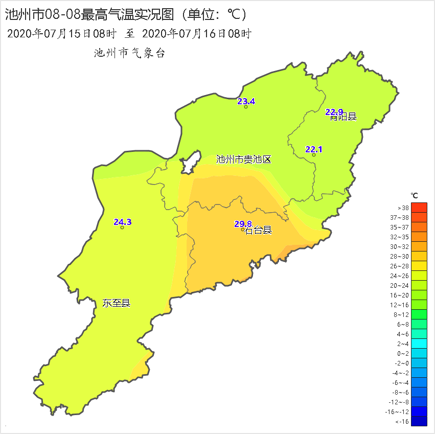 19日雨帶南落,池州又有較強降水