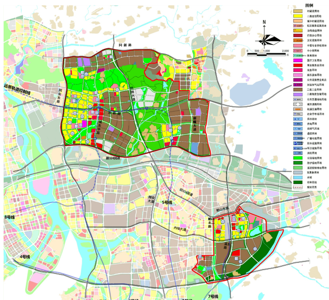 云顶北路,北至五缘湾湿地公园,总面积约23平方公里,规划人口约40万人