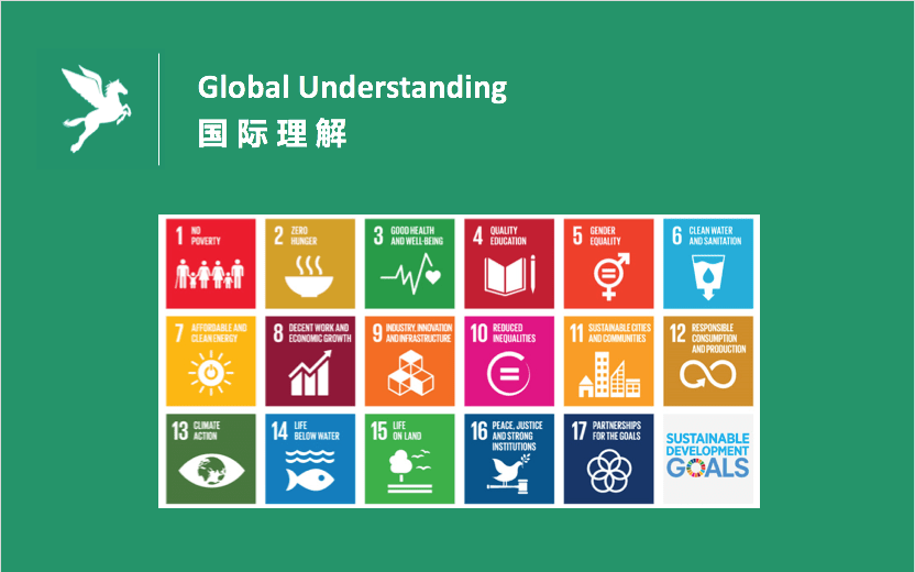 前的同学和家长们介绍了四个关于pegasus的核心价值观:促进国际理解