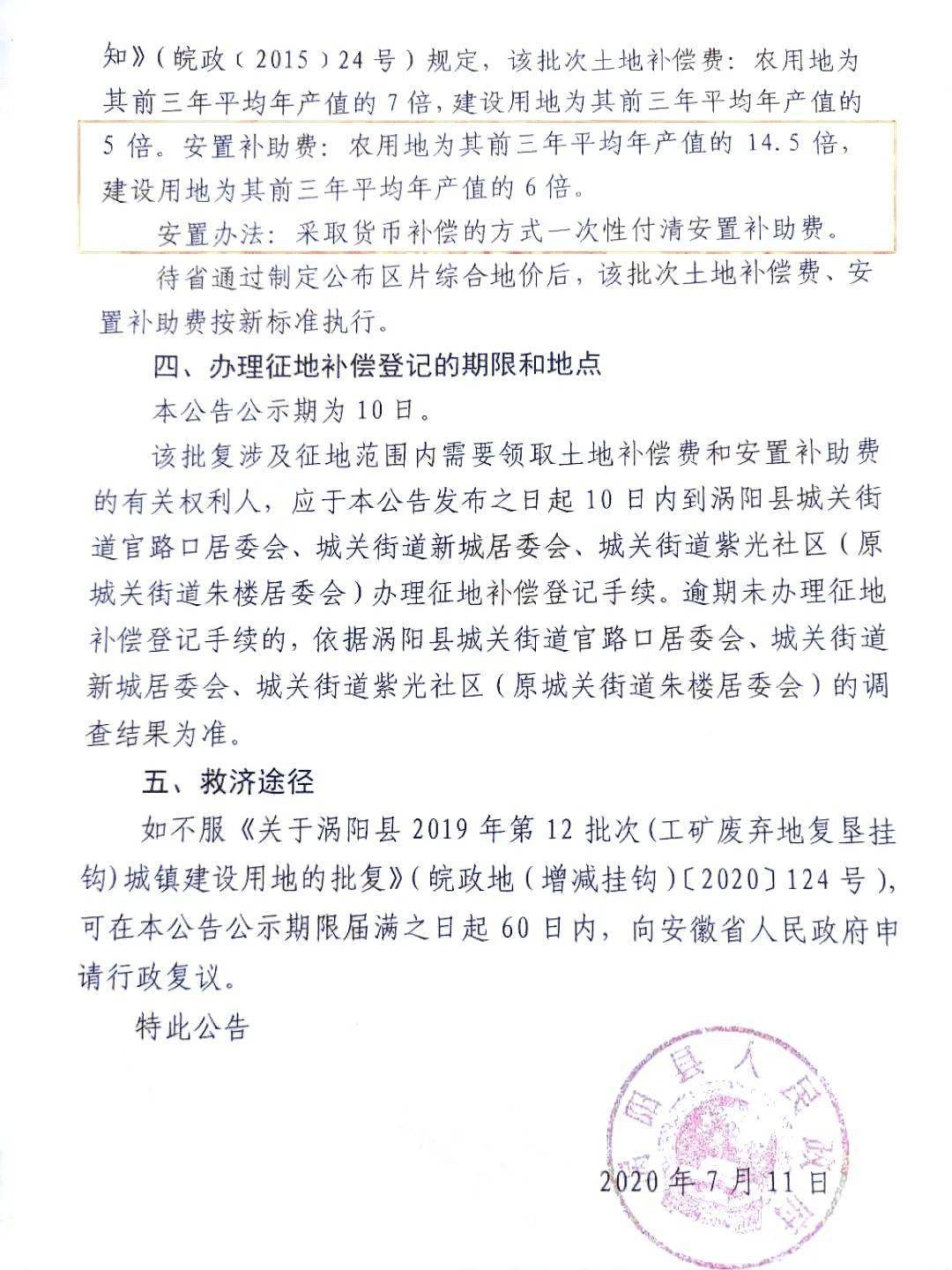 重磅省同意批准涡阳这些地方拟征收用途为