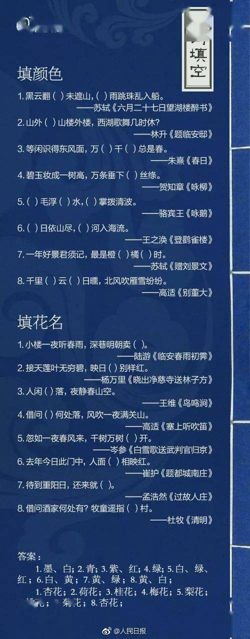 版權說明:來源詩詞天地微信公號,古詩文網,人民日報微博,版權歸原作者