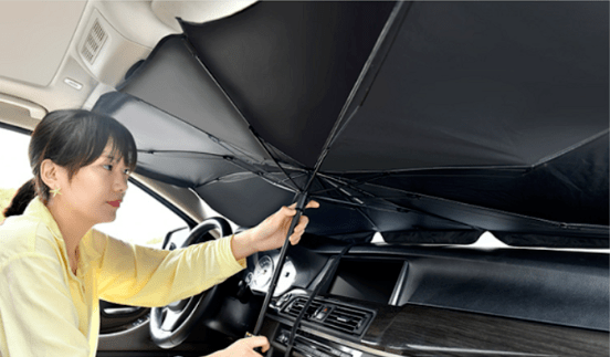 超实用汽车遮阳伞~防晒隔热免安装,让爱车降温30°!