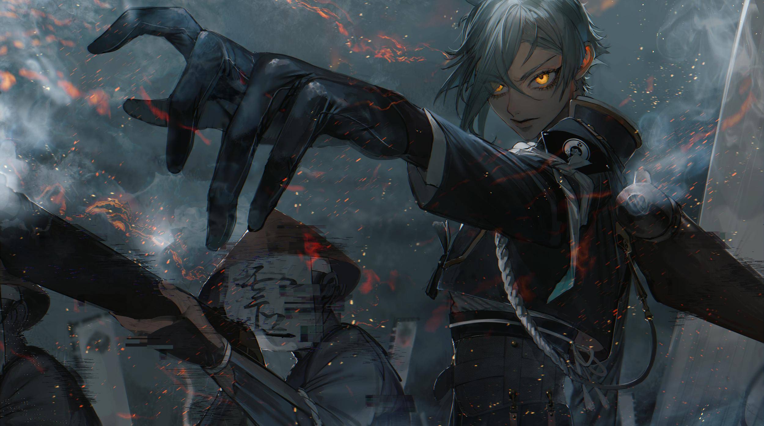 来自日本插画师au的一组帅气人物插画欣赏造型十分有个性