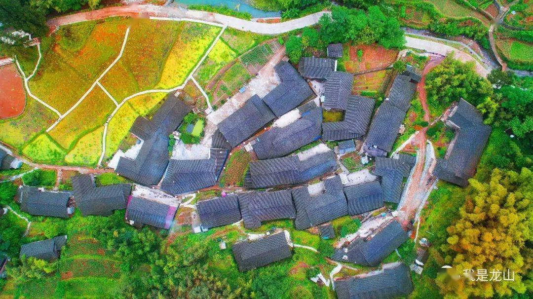 经209国道,353国道前行50公里,从龙山县城出发,秋染红岩溪被列