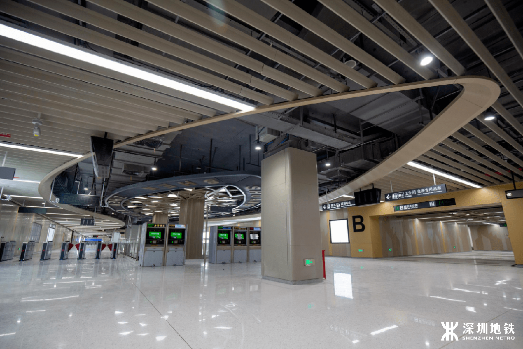 图片来源:深圳地铁) 10号线换乘站点分别为: 福田口岸站,福民站,岗厦