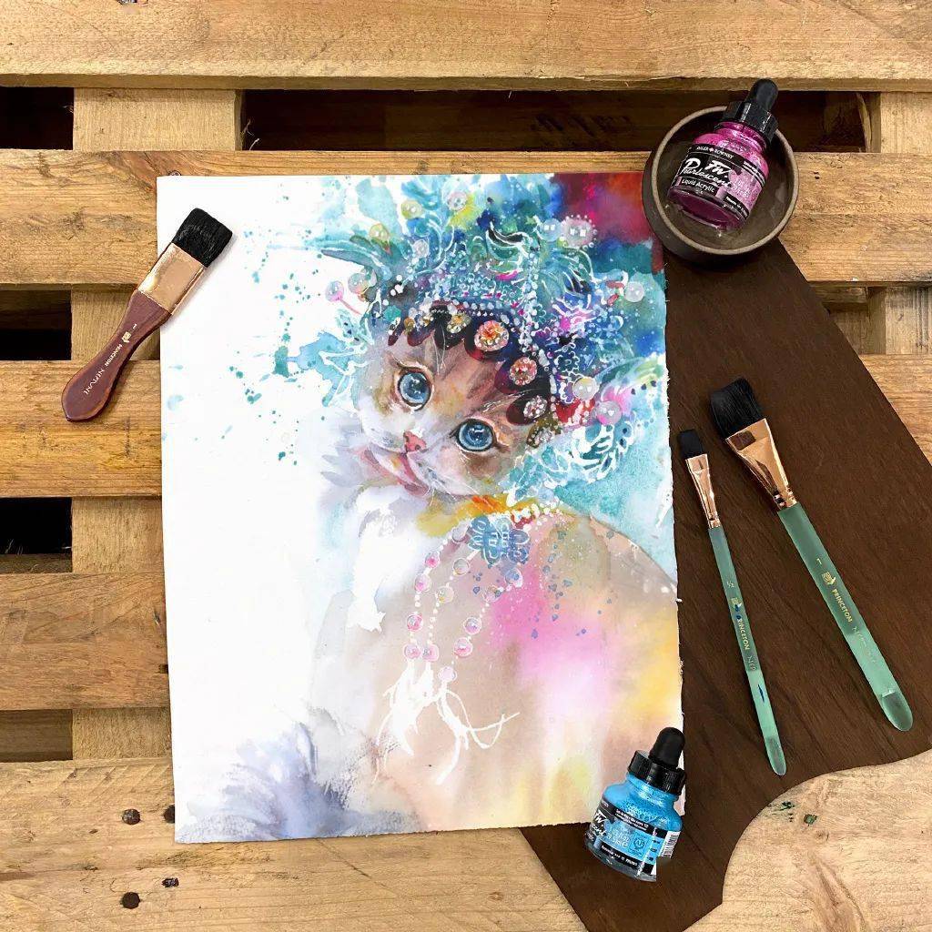 他是抖音水彩第一人,画面充满水墨意境,质感无人能及!狂吸116万粉!