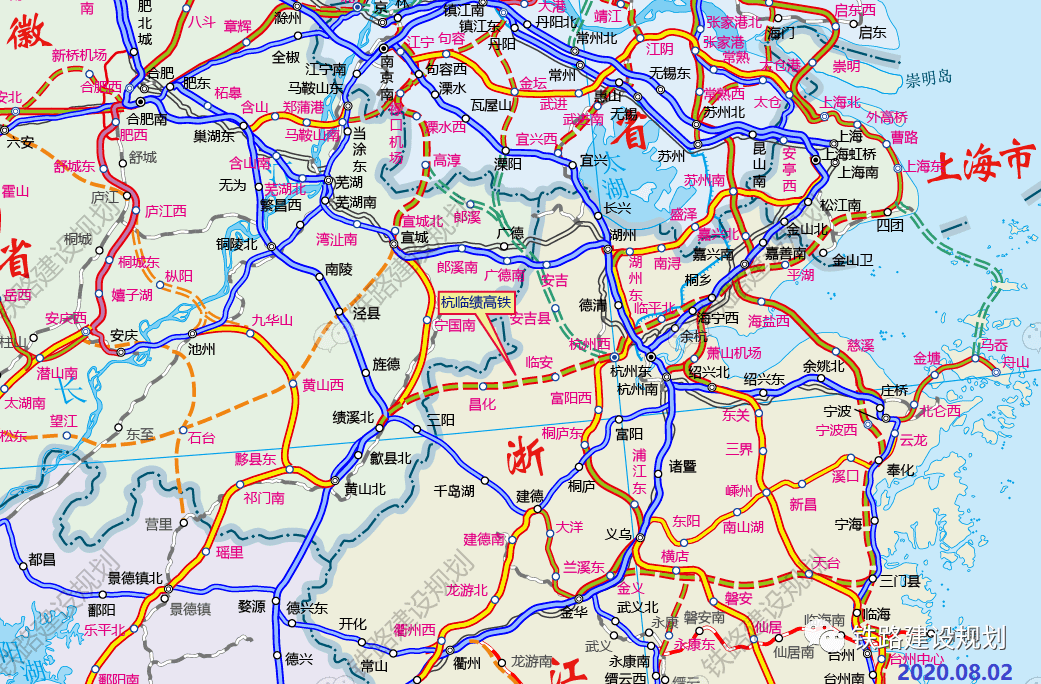 杭臨績高鐵線路走向示意圖▼關於推動杭臨績高鐵建設.