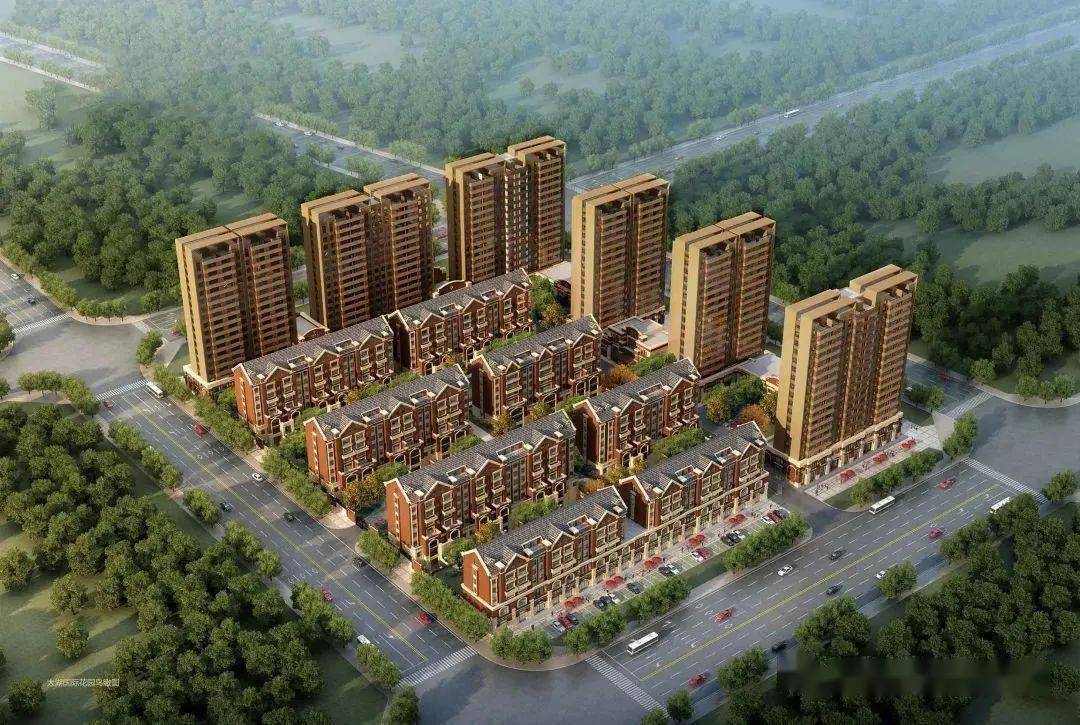 行列式布局的住宅平行排列,公共设施,绿地,景观等被穿插安排在住宅