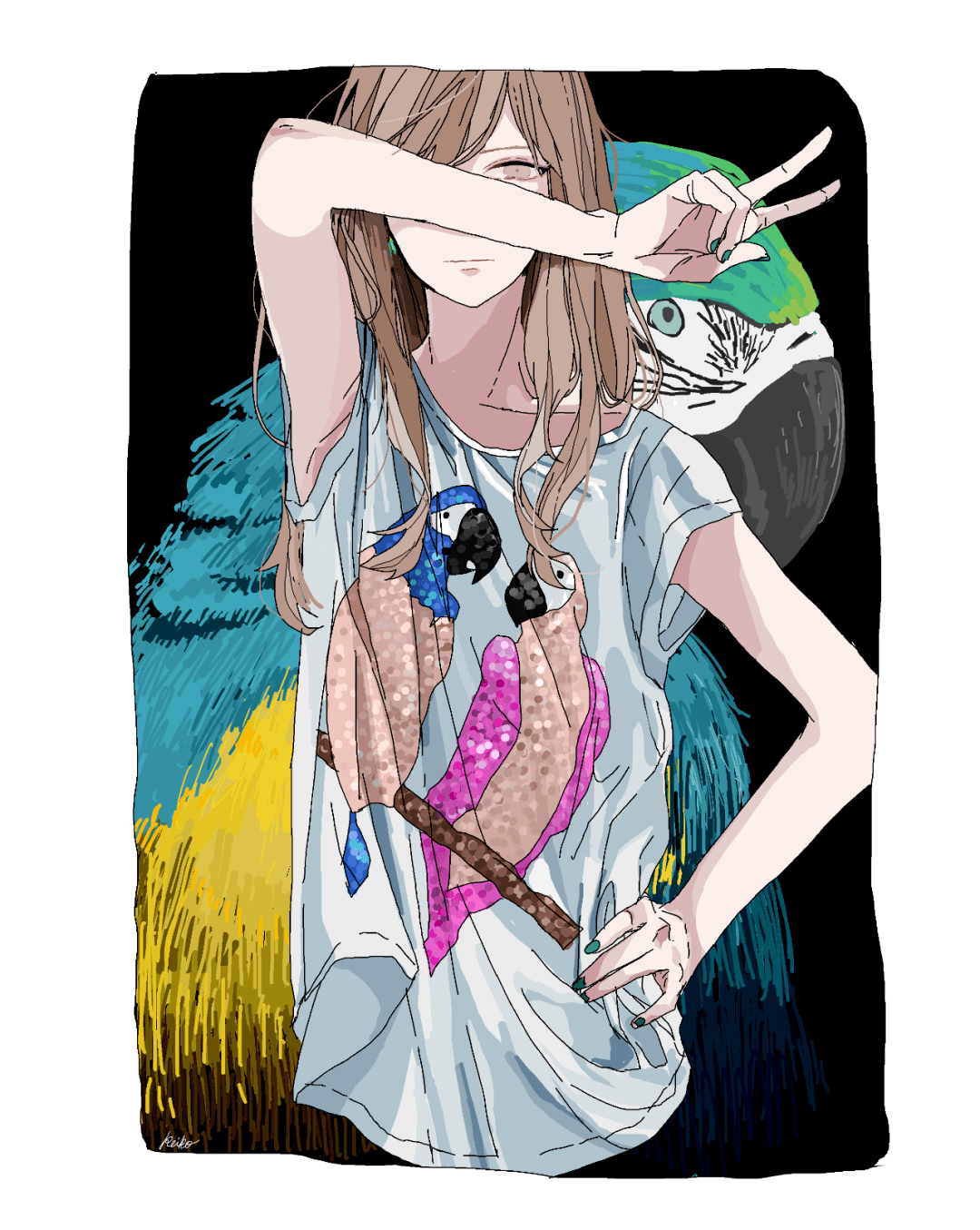 【少女画集】画师[pixiv]慧子文艺少女系列小清新风画集!