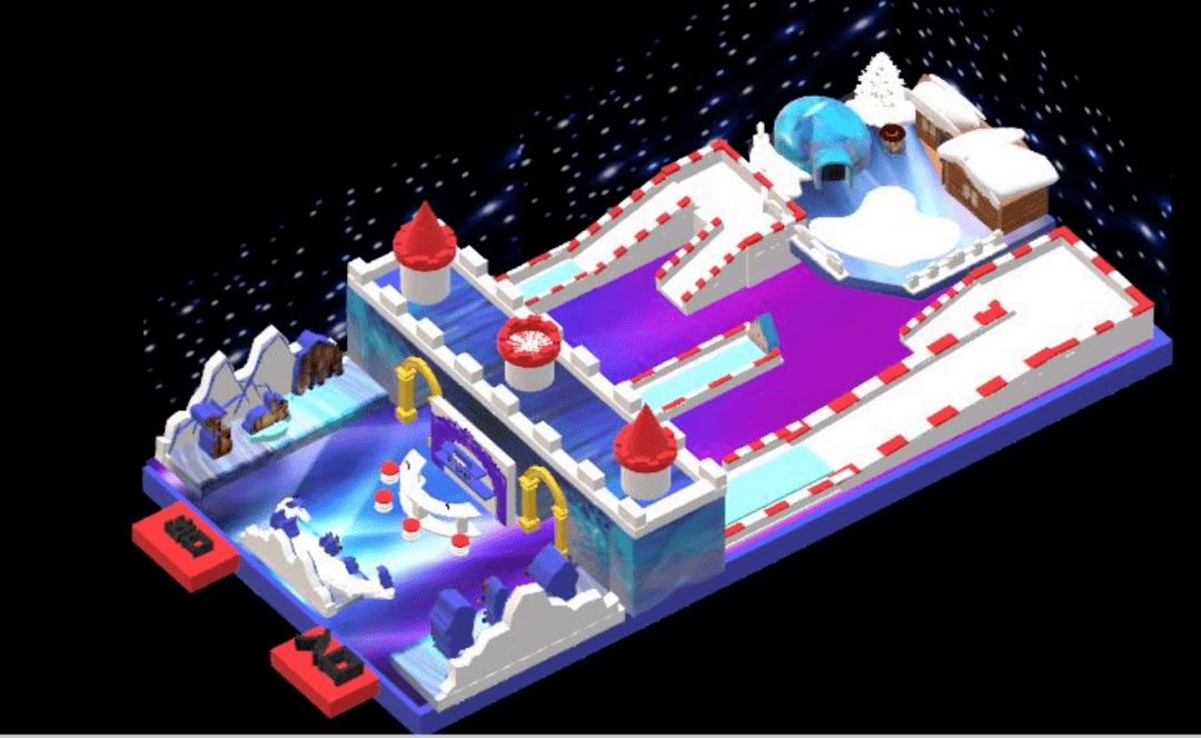 一座拥有8大片区主题的冰雕城堡;2020澧州万达极地冰雪节是由澧州万达