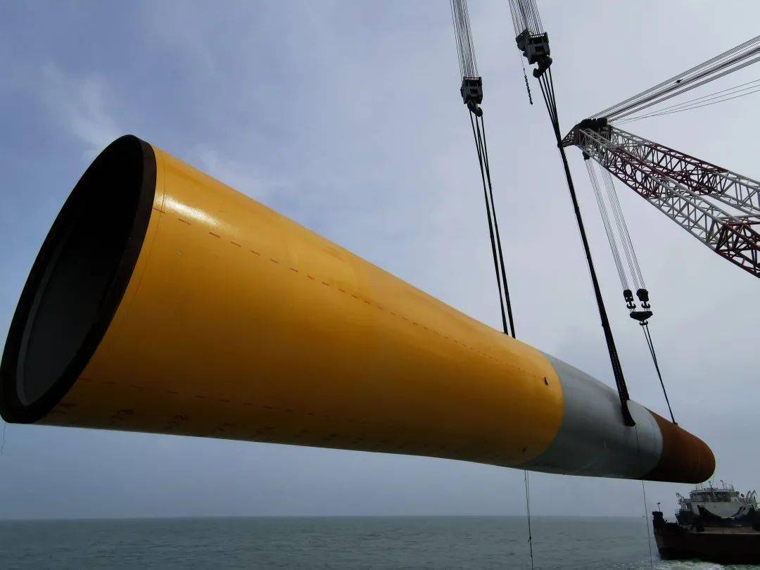 如东h14海上风电场项目50根单桩基础施工圆满完成