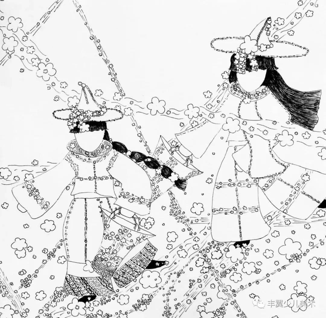 惠女风情丰翼少儿美术作品