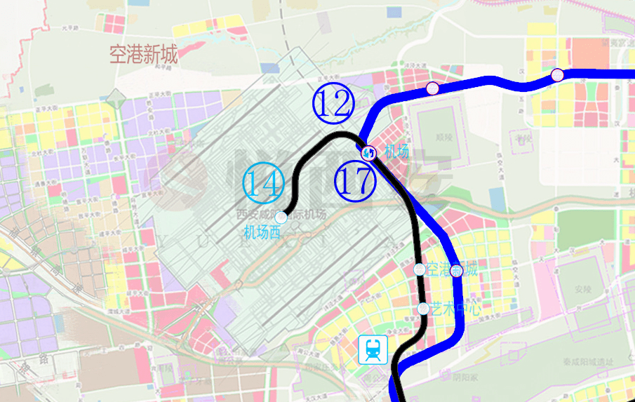 西安机场城际线路图图片
