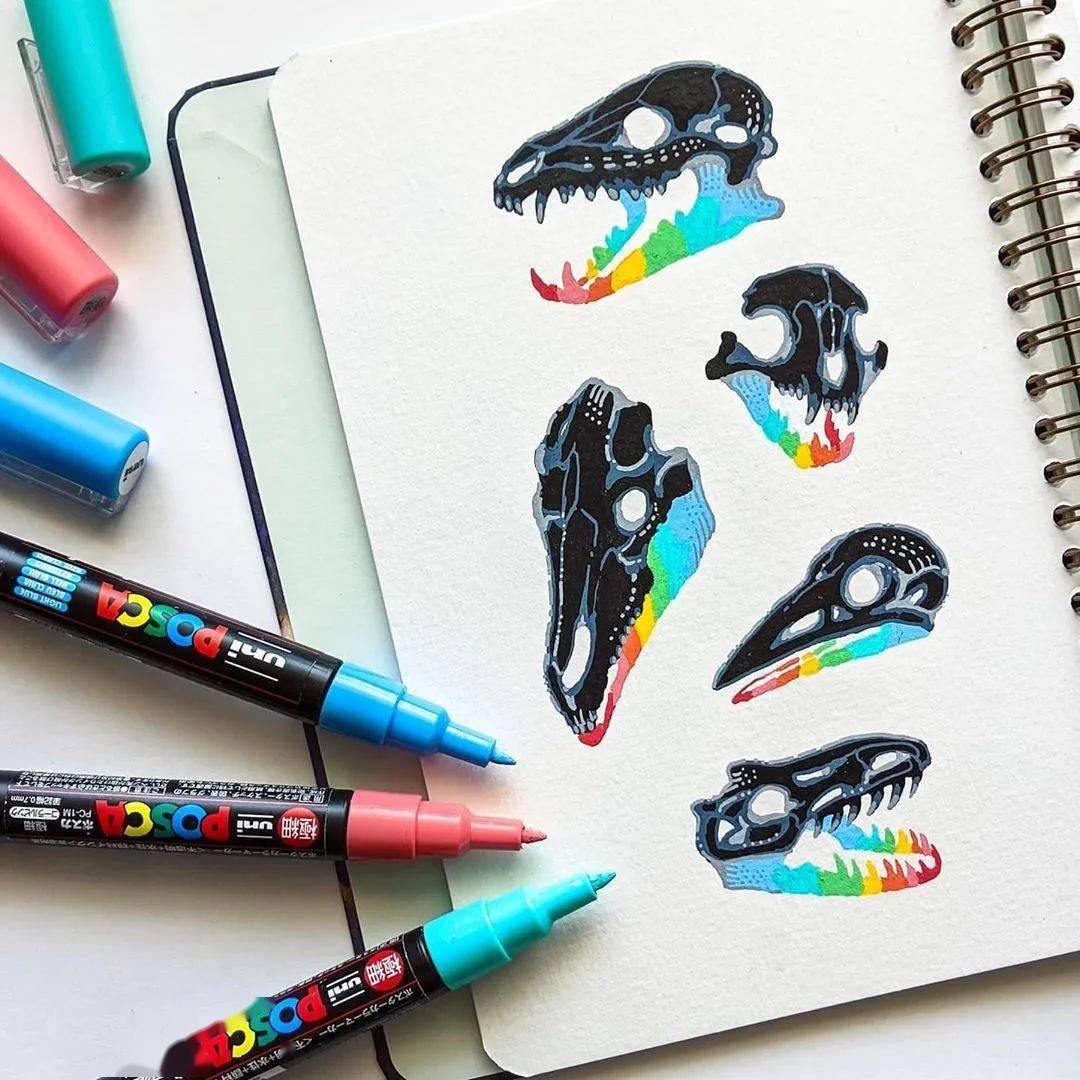 用油漆笔画动物系插画