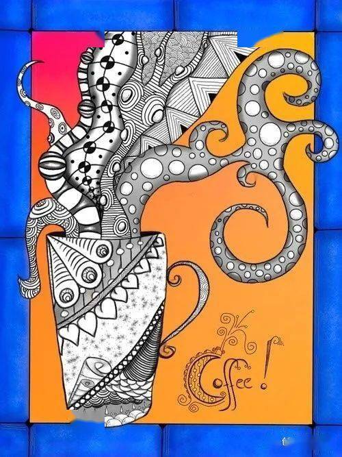 线描临摹必备30张充满创想力的装饰画一定有你喜欢的一张