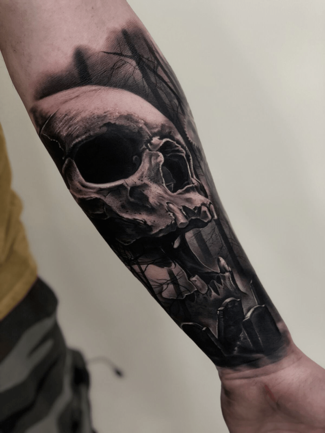 纹身师astin黑白现实主义