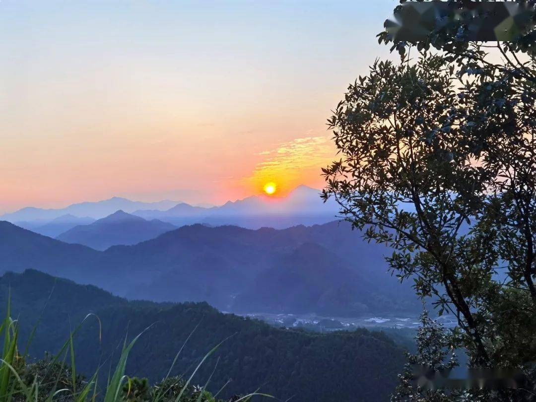 登钟山看日出望尽远山的景