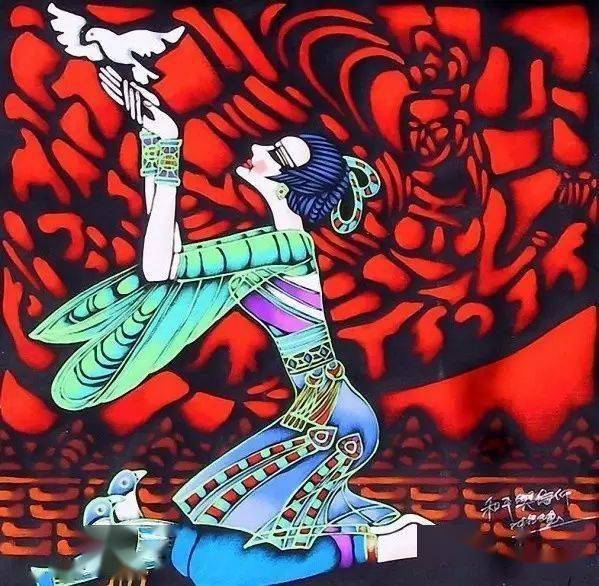 云南重彩画艳丽的民族风