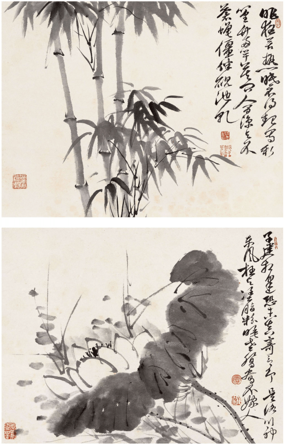 咫尺之间花草精神陈半丁花卉册页赏析