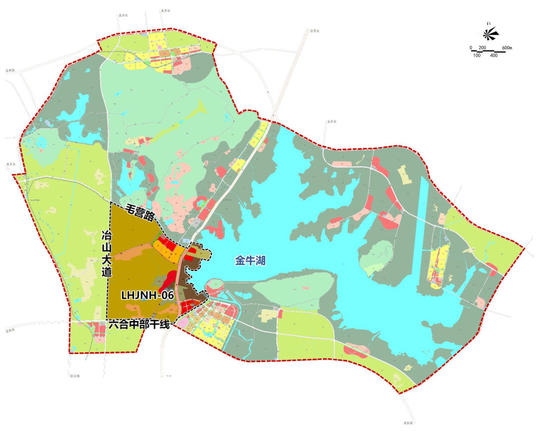 详规划范围在六合区的位置拟调整项目位于南京市六合区金牛湖周边地区
