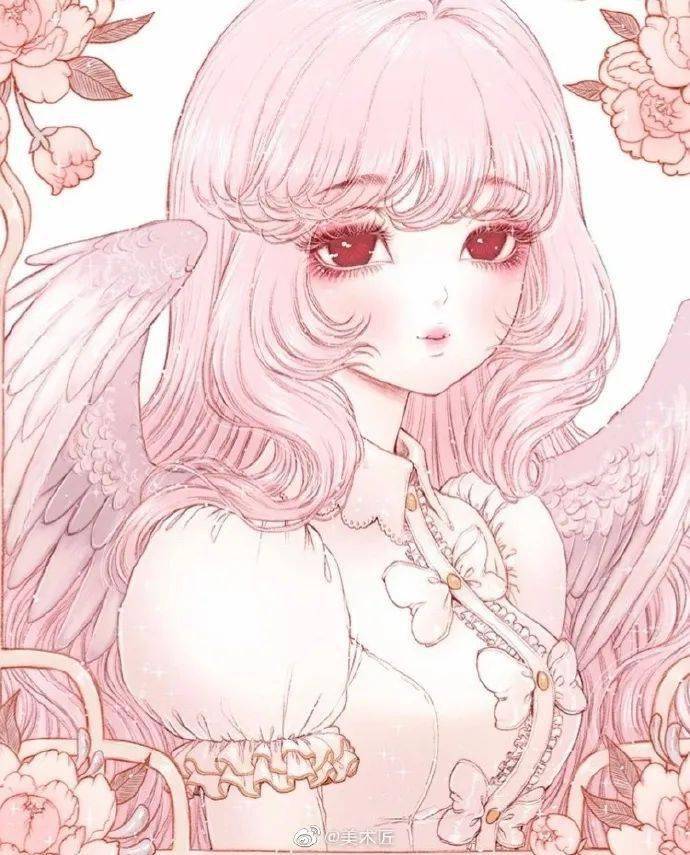 一组唯美女生头像人物插画漫画师thenonexistent6767676767