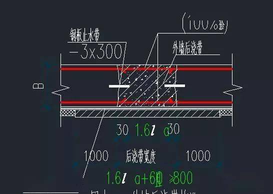 后浇带位置图片