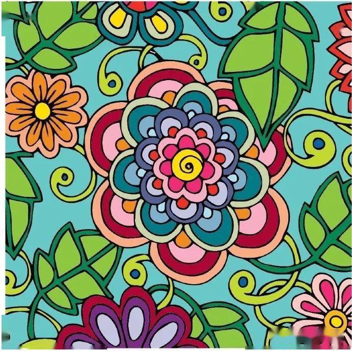 花卉纹样设计 彩色图片