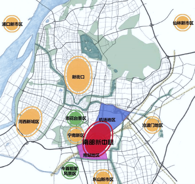 南部新城地图图片