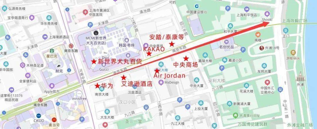 南京路步行街地图图片
