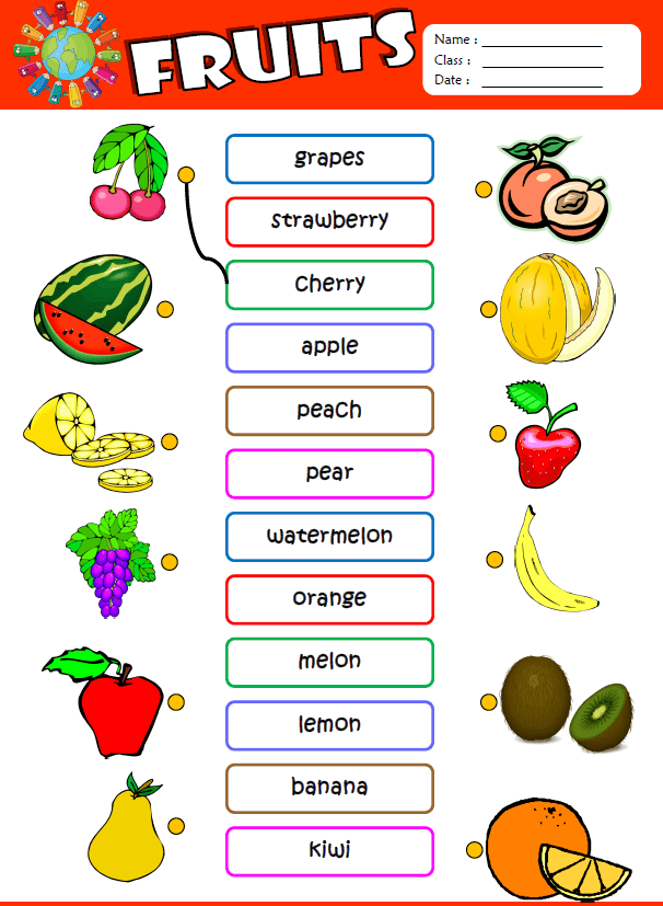 3)fruit worksheets 包含闪卡,涂色,连线,迷你书,黏贴 .