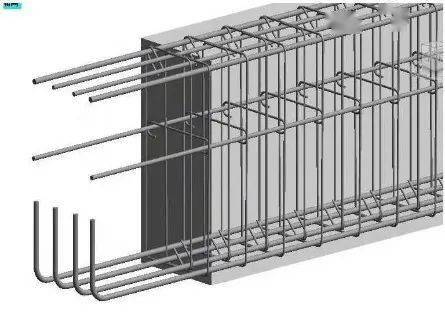 腰筋贯通 次梁端部锚筋后装"的连接方式,待叠合梁板吊装完成后,次梁端