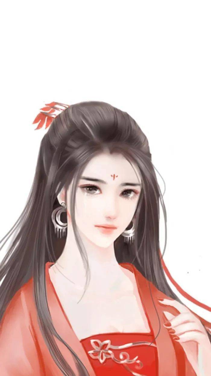 最美古风一抹胭脂色半面桃花妆