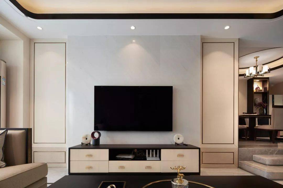 42款新中式客厅电视墙聪明人这样科学搭配一进门就被迷住了