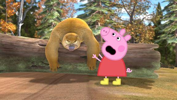 小猪佩奇帮助熊出没熊二