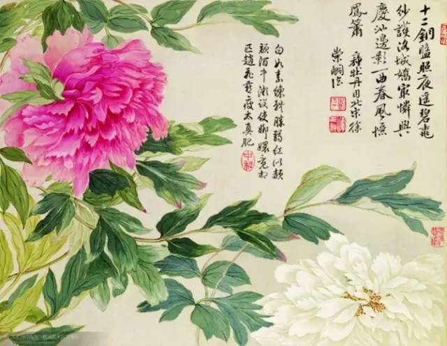 ▽佚名《盥手觀花圖》▽華嵒《疏樹歸禽圖》▽任頤《藤蘿蘭花圖》