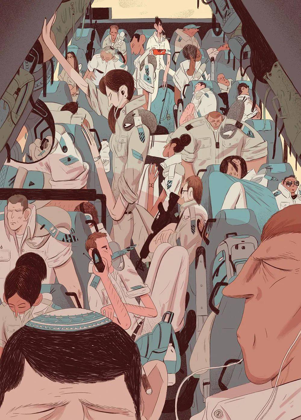 以色列插画师ovadiabenishu天马行空的第三世界