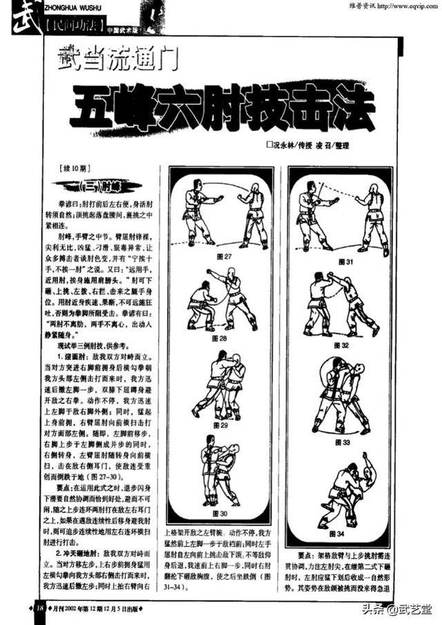 流通门五峰六肘技击法二