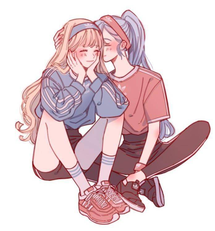 手绘好姐妹好闺蜜小隐隐于朦胧诗大隐隐于肥皂剧