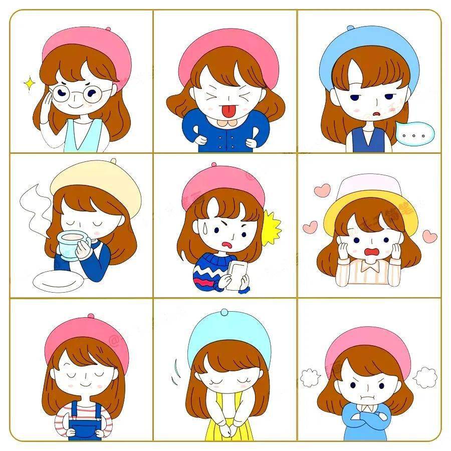 手账必备超可爱的80个卡通人物头像