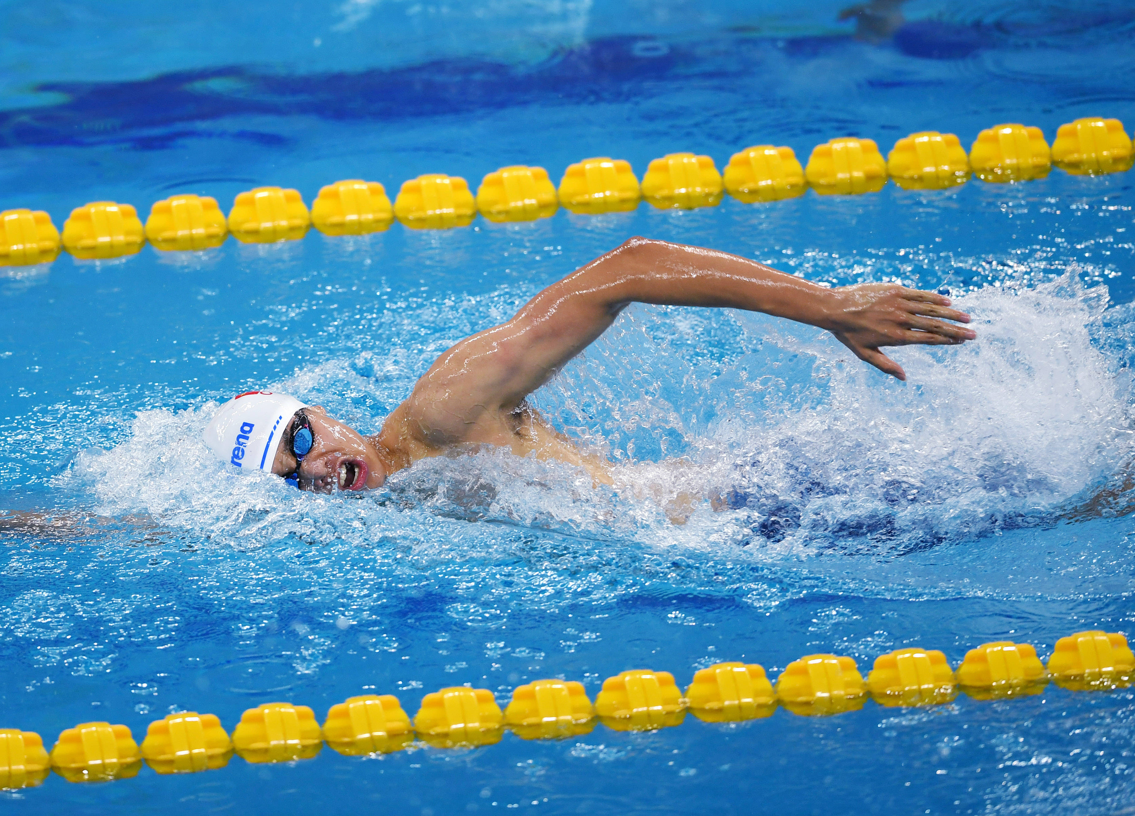 当日,在山东青岛举行的2020全国游泳冠军赛暨东京奥运会达标赛男子400