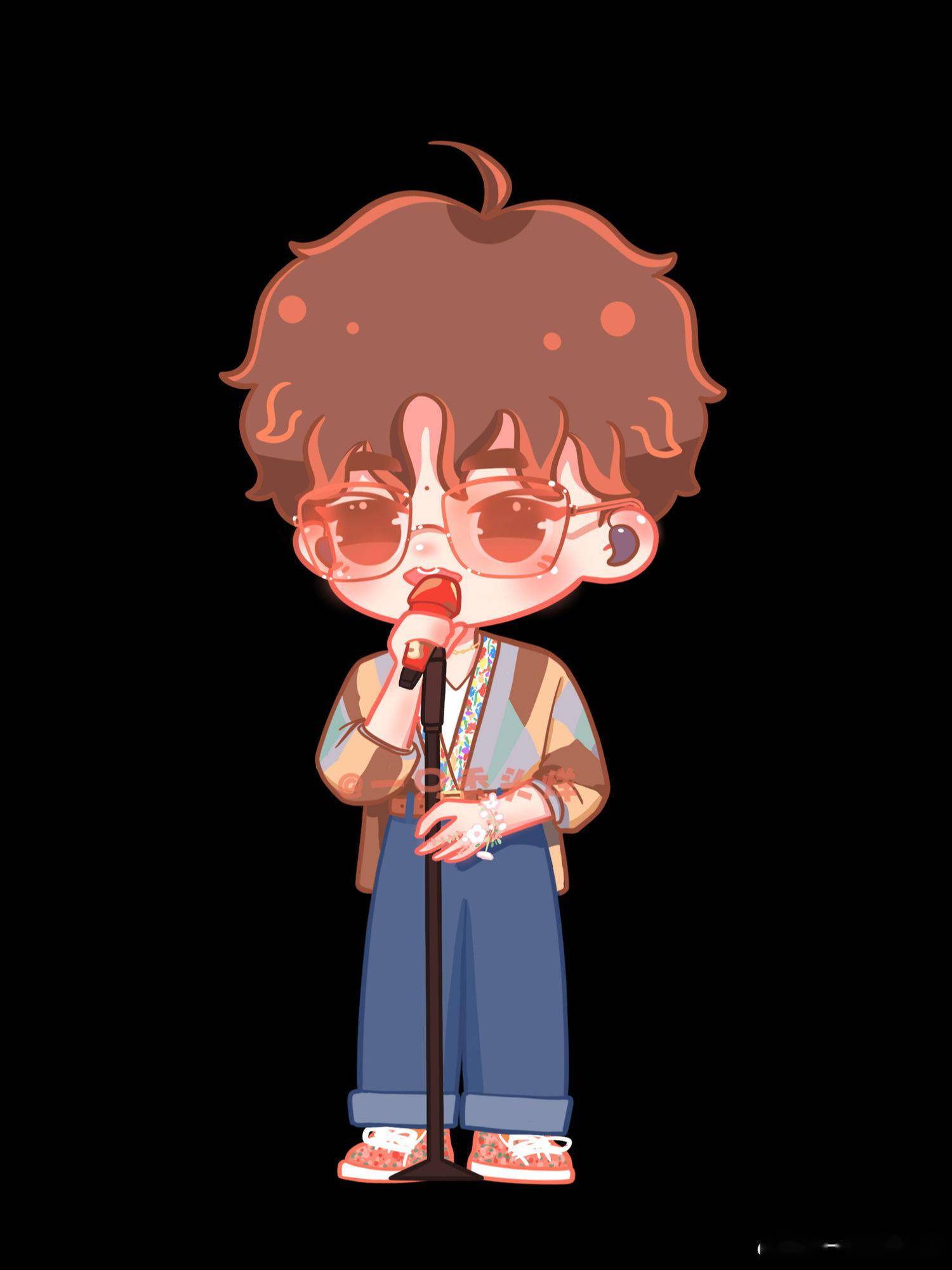 易烊千玺立麦卡通小合集q版可爱带走想rua