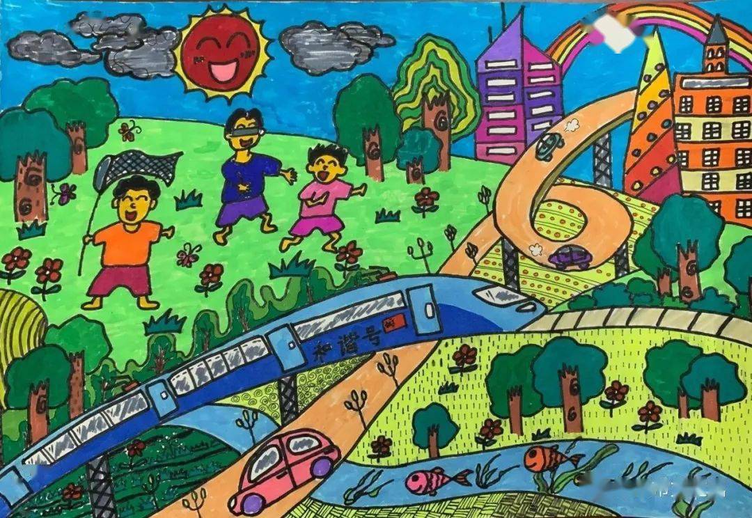 微展厅童画小康共筑家园常州市第五届少儿网络书画大赛优秀作品选登第