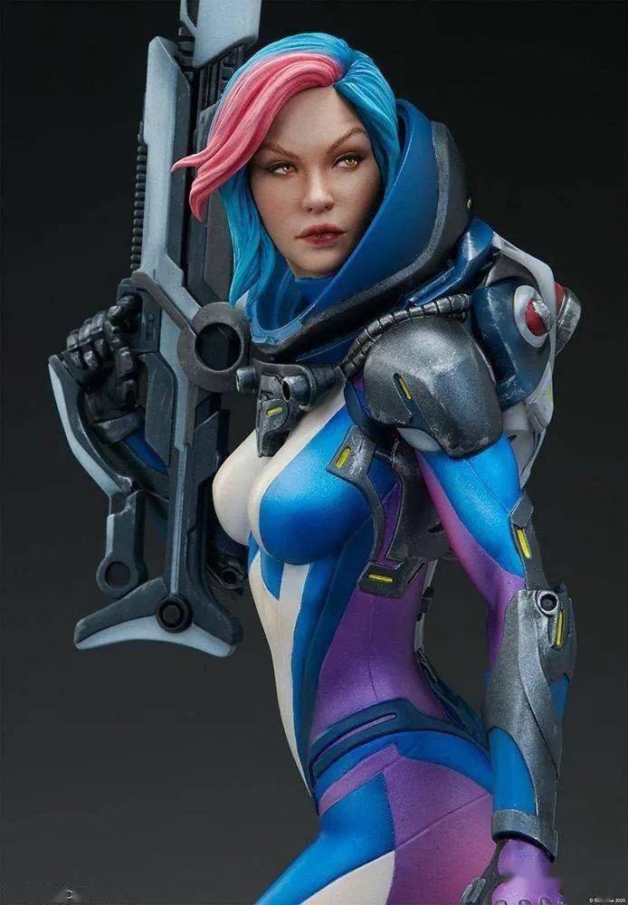 美系sideshow新品statue系列赏金猎人银河枪出租雕像双版本