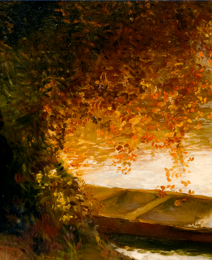 油画欣赏羽毛般的笔触金灿灿的暖色光与影的交融太美了