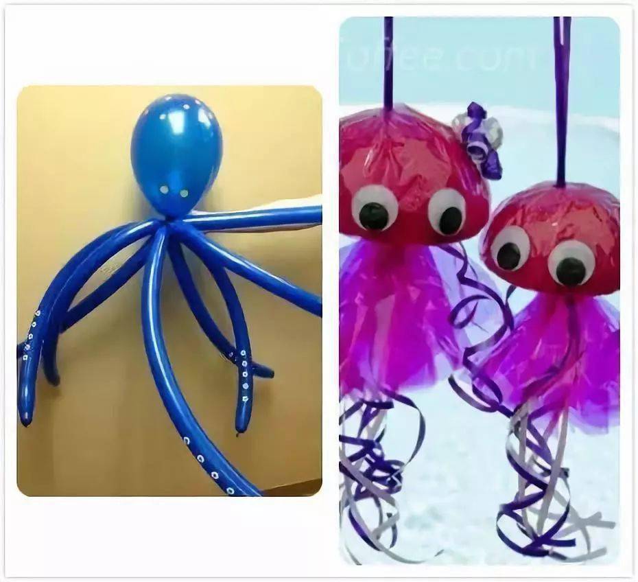 创意手工创意亲子手工diy海底世界水母系列