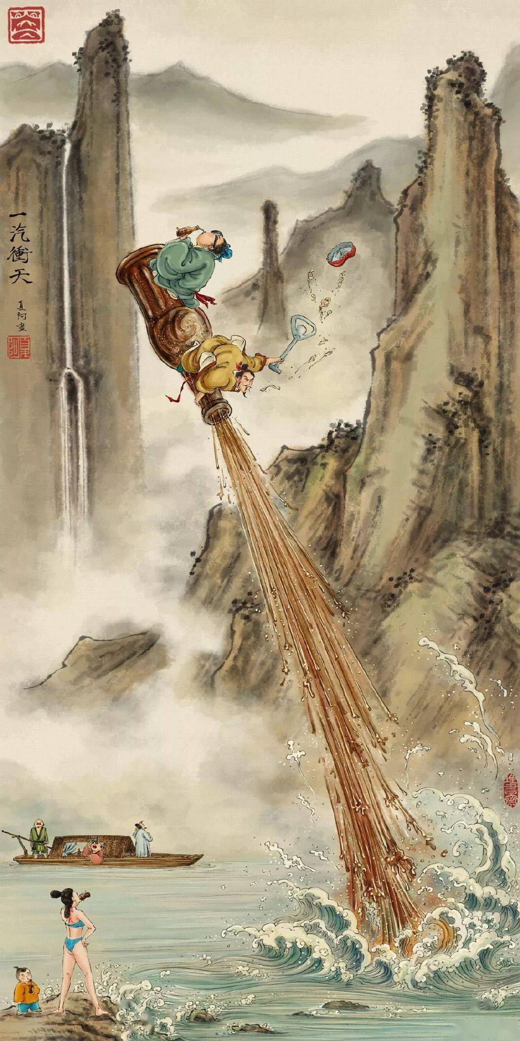 有意思他自称网黄画家作品让人面红耳赤马云乔布斯都在画中给他疯狂打