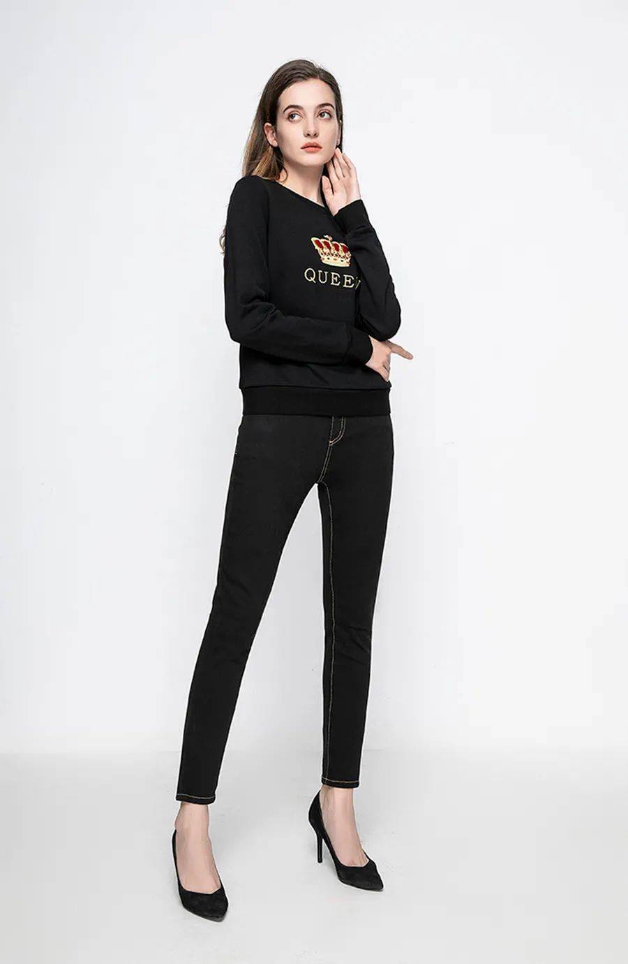 茗女裤丨十一游玩l防脱色牛仔让你气场全开