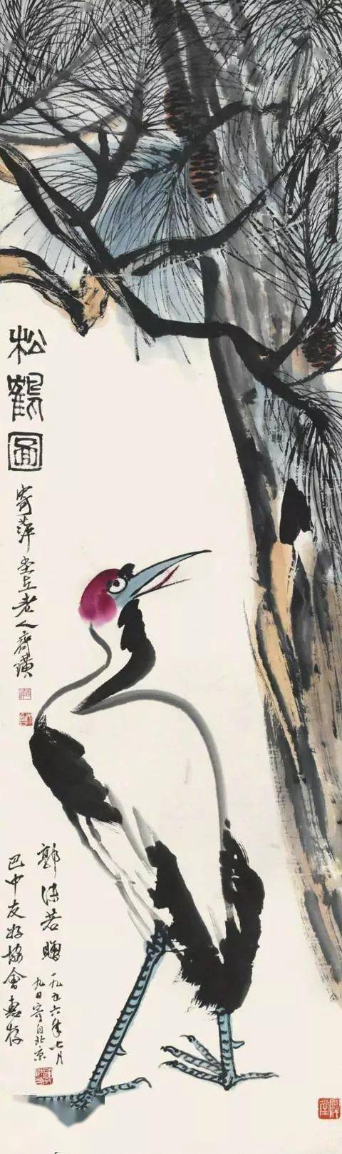 看看齐白石的鹤,不愧为大师!