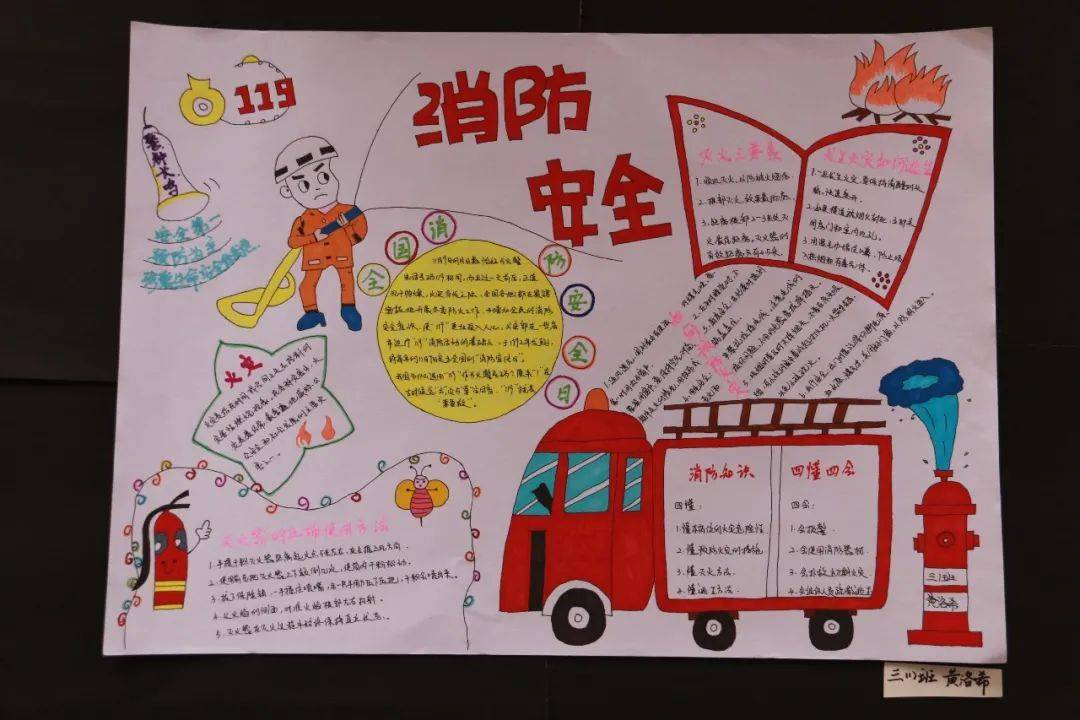 安全在星七星小学海报手抄报大赛三