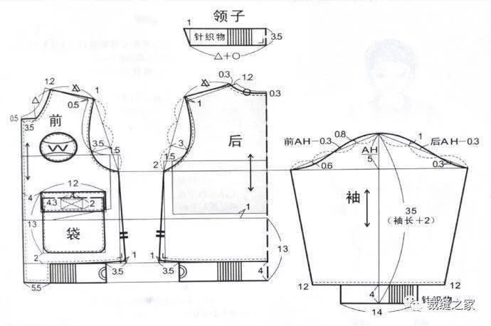 棒球服的纸样打版图图片